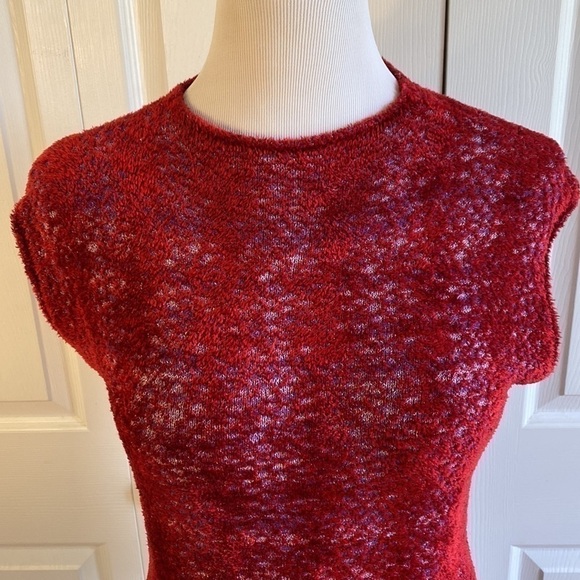 Lainey Keogh Made in Ireland Red Cashmere Sweater Size Medium/Large - Picture 2 of 9